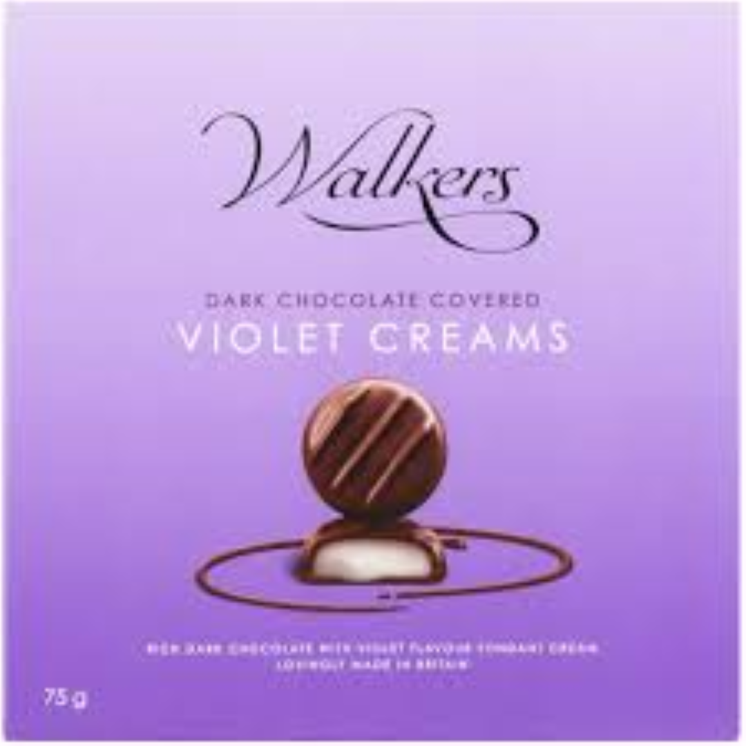 WALKERS DARK CHOCOLATE VIOLET CREAM 75G